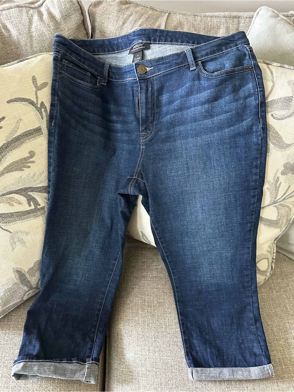 Venezia Lane Bryant Dark Blue Cropped Jeans size 16
